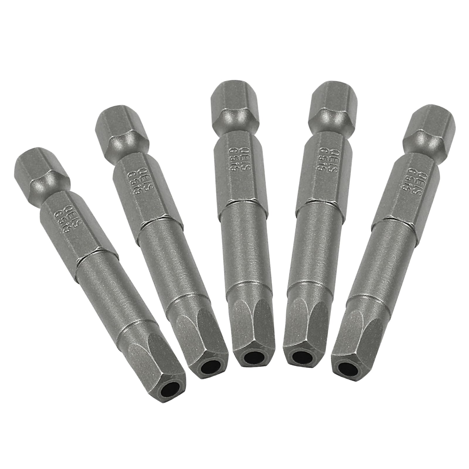 『White pentagon』 LDEXIN 10Pcs Magnetic Pentagon Head Screwdriver Bits 1/4